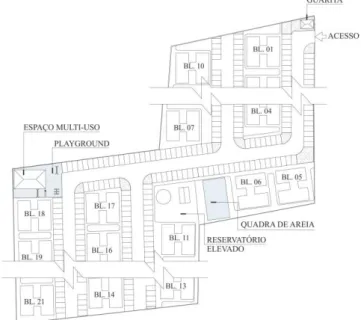 Figura 12 - Detalhe da localização das áreas de lazer do Residencial Jardim Campo Grande 