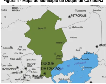 Figura 4 - Mapa do Município de Duque de Caxias/RJ 