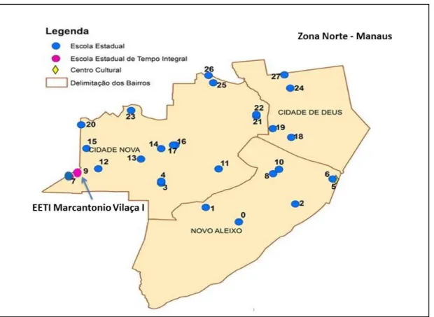 Figura 5  –  Localização da Escola Estadual Marcantonio Vilaça I 