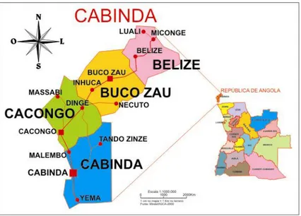 Figura 2-Mapa da Província de Cabinda. 