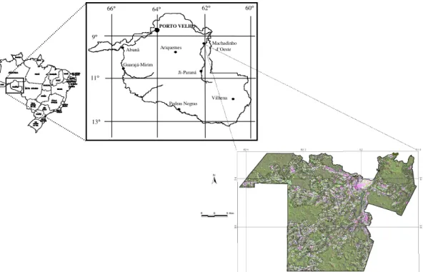 Figura 1. Localização geográfica da área de estudo (Miranda et al., 1997). 