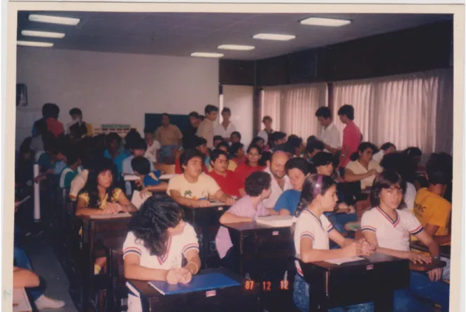 Figura 09: Estudantes aprovados na IV Olimpíada Paraense de Matemática. Fonte: Acervo  CCIUFPA (1987) 