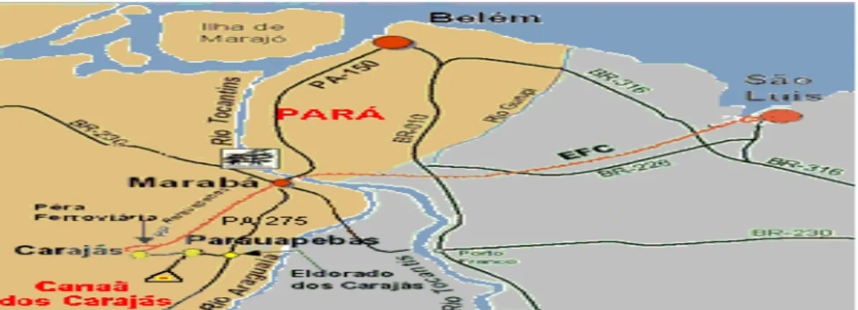 Figura 9: Mapa do município de Canaã dos Carajás-PA. Fonte: Diagonal Urbana 