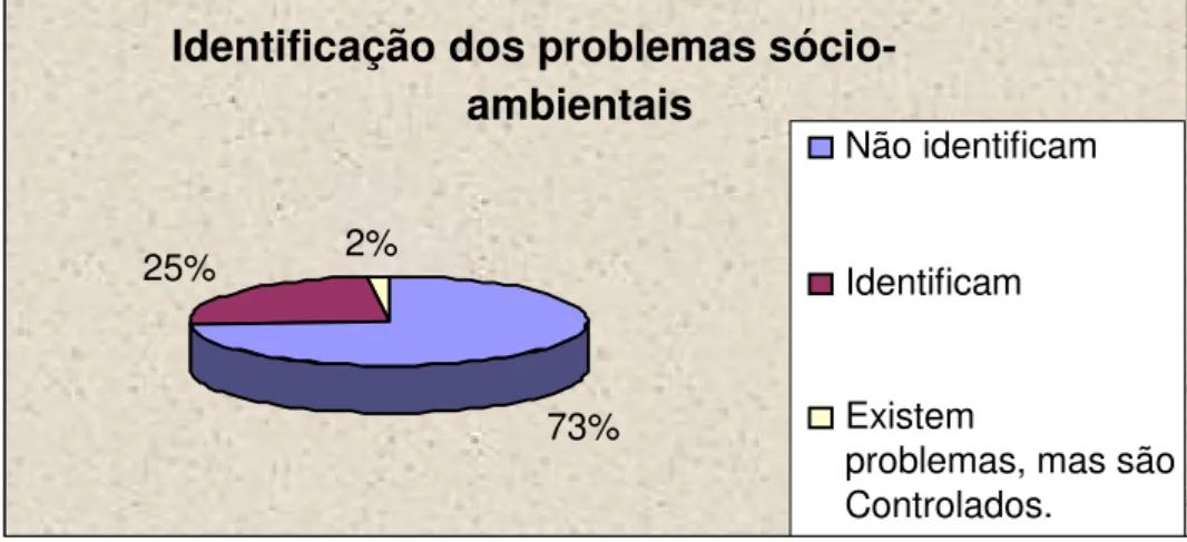 Gráfico 01 - A: Identificação de problemas ambientais e interferências na rotina de  trabalho (2005) 