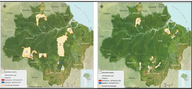 Figura 1  -  Os Municípios mais Desmatados da Amazônia Legal em Outubro e Dezembro de 2014 27 