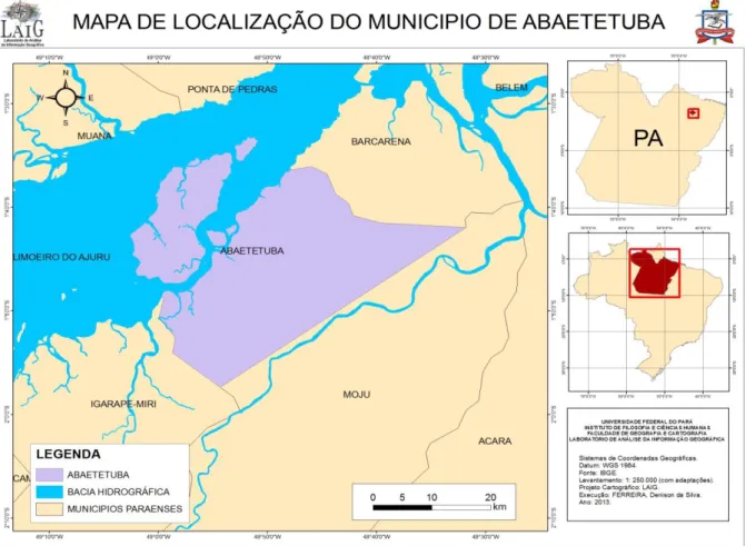 Figura 6 – Mapa de localização do município de Abaetetuba. 