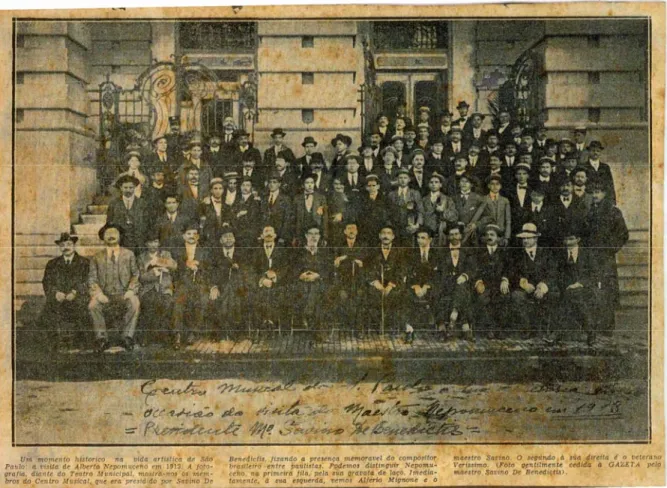 fig. 4 – “Um momento histórico na vida artística de São Paulo: a visita de Alberto Nepomuceno em  1913