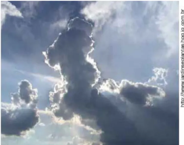 Figura 1 -  As nuvens são im portantes no controle  radiativo da Terra. 