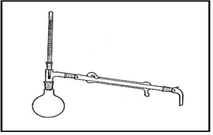 Figura 5 – Aparelho de destilação simples em escala de laboratório. 