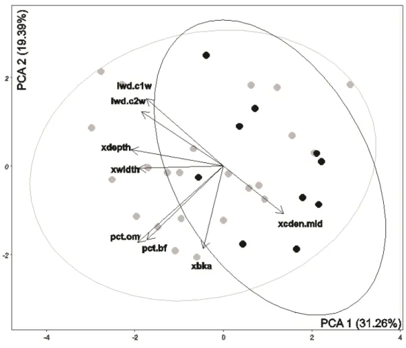 Fig.  2 Results  of Principal  Components  Analysis  for  physical  habitat  variables