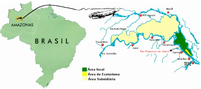 Figura 1: Mapa com a localização da Reserva Mamirauá  