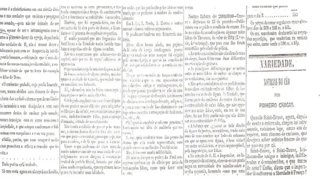 Figura 09: Crônica portuguesa em jornal paraense  Fonte: Microfilme Centur 