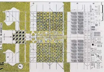 Fig. 09 – Modelos ideais de cidade do paradigma modernista.  Ville Radieuse  de Le Corbusier (1920)