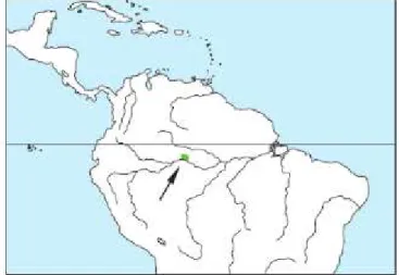 Figura 5- Distribuição geográfica da espécie Saimiri vanzolinii. 