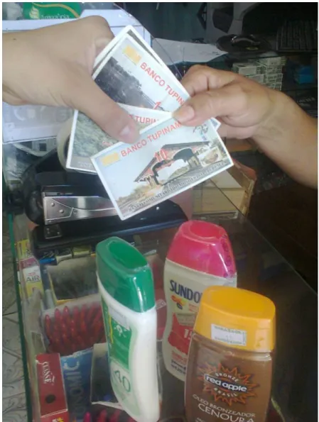 Figura 4  –  Moqueio, a moeda de circulação dentro da comunidade atendida pelo Banco  Tupinambá (Fonte: Facebook) 