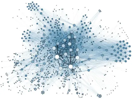 Figura 11: Visualização de uma rede em um grafo (GRADNJEAN, 2014). 