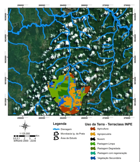 Figura 8: Mapa de uso e cobertura da terra. Fonte: Adaptado de EMBRAPA e  INPE (2013)