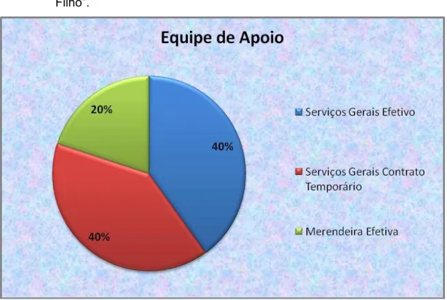 Figura 15:  Gráfico referente à Equipe de Apoio do CEMEI “Tenente Afonso Câmara  Filho”