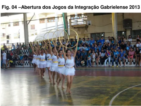 Fig. 04  – Abertura dos Jogos da Integração Gabrielense 2013 