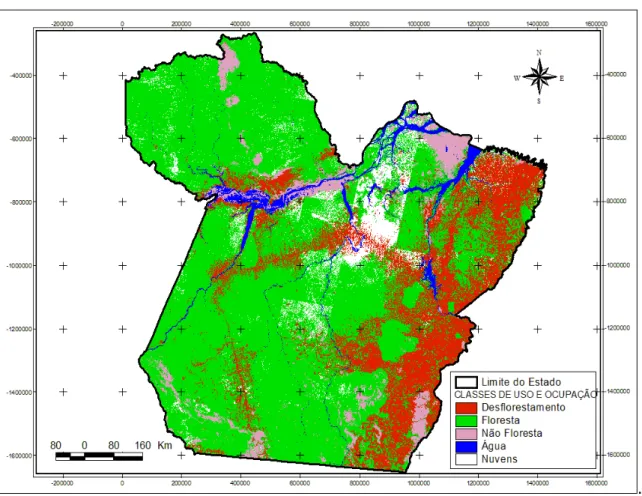 Figura 4 - Cobertura vegetal e uso do solo no estado do Pará. 