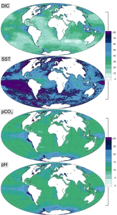 Figure 2. ToE (years) of dissolved inorganic carbon (DIC;
