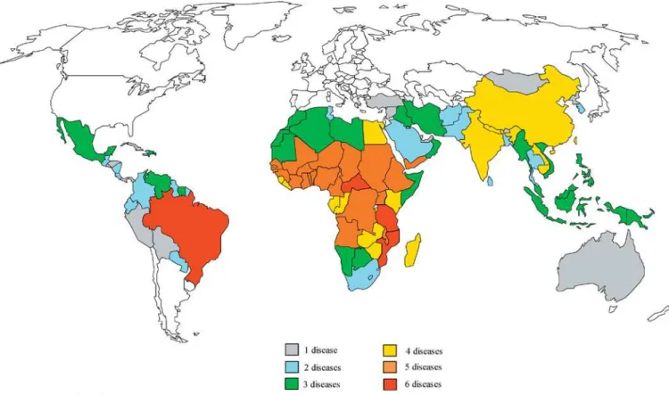 Figure 1. Geographic Overlap of the Neglected Tropical Diseases  (Figure: Molly Brady, Emory University)