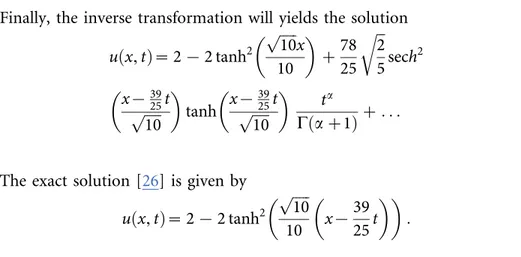 Fig. 5 (a–d): Surface plot of approximate and exact solutions of (32) for different values of a, using only 3 th order of RDTM solution are: