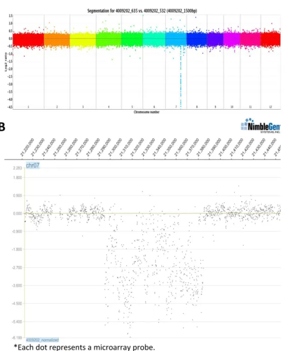 Fig 2. Comparative genome hybridization identifies a deletion in snim1. (A) A composite CGH graph.