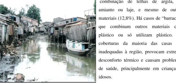 Foto 01: Foto do Rio Tucunduba – palafitas às suas margens  