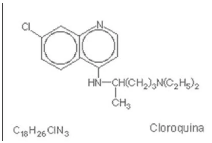 Figura 3- Formula estrutural da cloroquina 