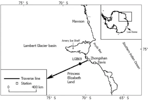 Fig. 1. Location of LGB69, Princess Elizabeth Land, East Antarctica.