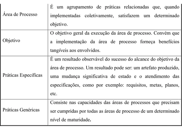 Tabela 6. Práticas Genéricas do MPT.Br (SOFTEX-RECIFE, 2011) 
