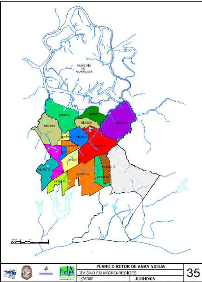 Figura 9. Mapa de Micro-regiões do PDM de Ananindeua. Fonte: Ananindeua (2006). 
