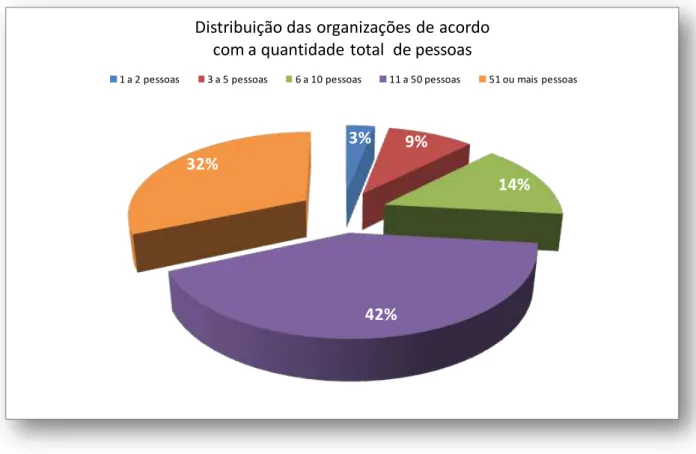 Figura 2-13. Distribuição das organizações de acordo com o total de pessoas (valor percentual)