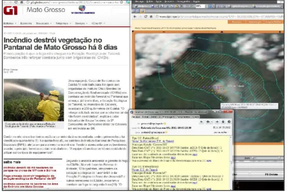 Figura 3 - Imagem de validação dos Pontos de focos de Calor capturados pelas imagens  disponibilizados pelo INPE  no  município  de  Cáceres