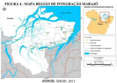 FIGURA 4 - MAPA REGIÃO DE INTEGRAÇÃO MARAJÓ 