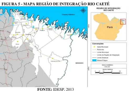 FIGURA 5 - MAPA REGIÃO DE INTEGRAÇÃO RIO CAETÉ 