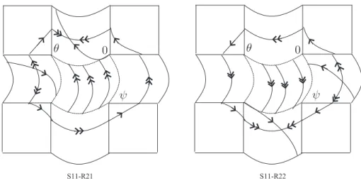 Figure 12. Transient vector fields of (S 11 , R 21 ) type and (S 11 , R 22 ) type.