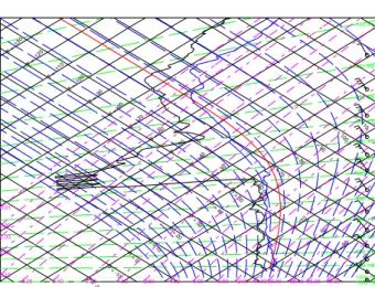 Fig. 1. Sounding from Bauru, 24 February 2004 at 20:15 UTC.