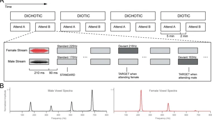 Figure 1. The experimental paradigm. (A) The experiment was composed of eight five-minute blocks