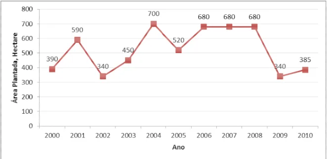 Gráfico 8 – Número de bovinos de 2000 a 2009 - Igarapé-Açu-PA.