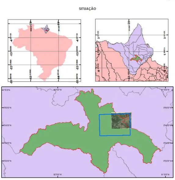 Figura 3 - Mapa de localização do município de Porto Grande. 