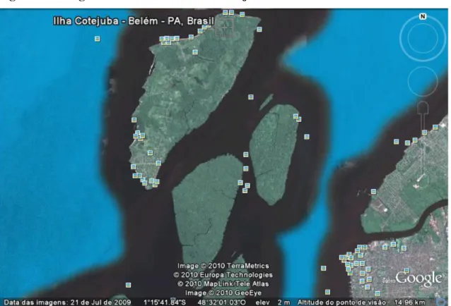 Figura 2 – Imagem de Satélite da ilha de Cotijuba e seu entorno 