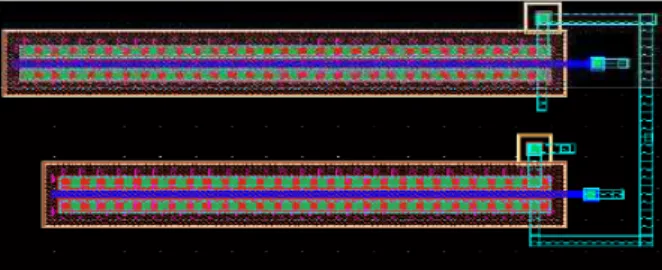 Figure 18.Layout of the voltage follower  6.3 Simulation Result for the Flipped Voltage Follower: 