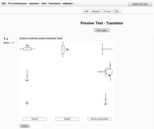 Fig. 2. Interactive type of task in autotest no. 3 – electronic form.