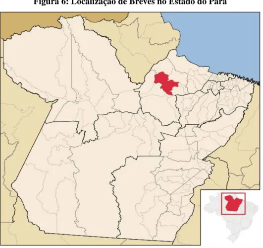 Figura 6: Localização de Breves no Estado do Pará 