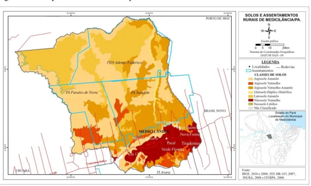 Figura 08  –  Mapa de solos do município de Medicilândia.