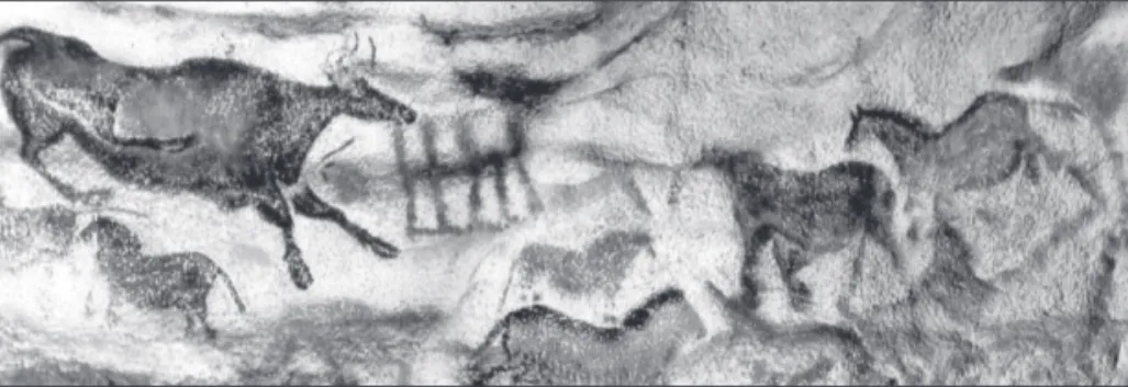 Figura 1   Marcas rupestres  nas cavernas de  Lascaux.