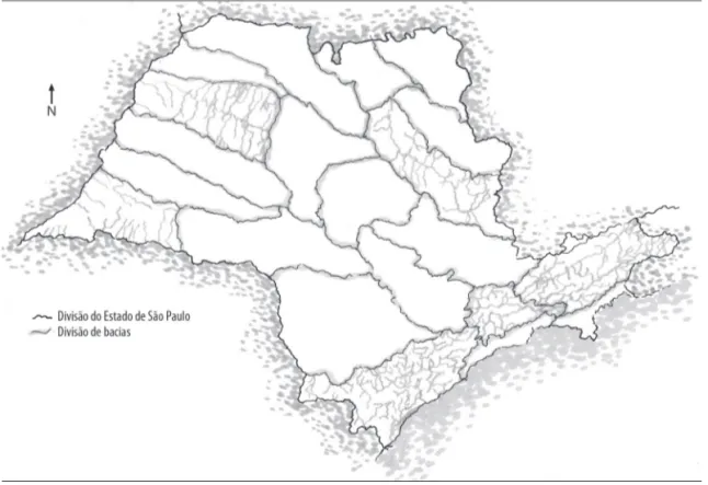 FIGURA 1.2  – Bacias hidrográficas do Estado de São Paulo.