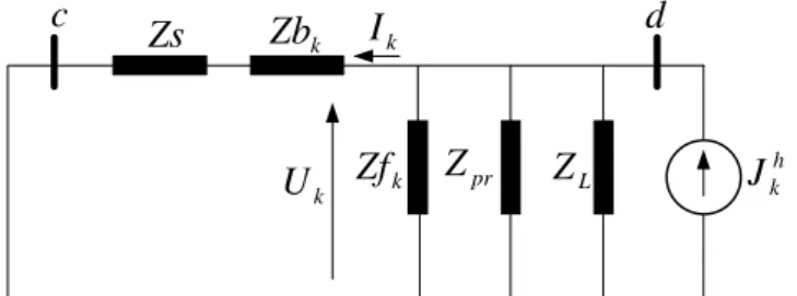 Figura 4.8 – Circuito equivalente reduzido representando o efeito da fonte de corrente.